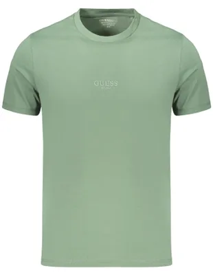 Produktbild von Grünes Herren T-Shirt aus Baumwolle - Slim Fit mit Logo und Druck