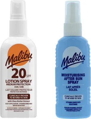 Zdjęcie produktu dla Malibu SPF20 Spray 100ml + Spray Po Opalaniu 100ml