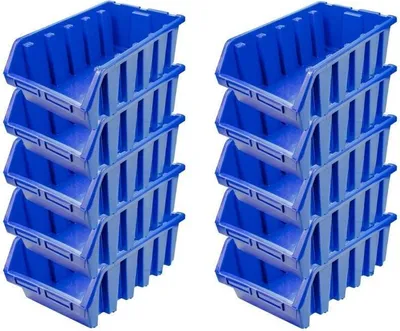 Produktbild von SuperSparSet 10x Sichtlagerbox 5 | HxBxT 18,7x33,3x50cm | Polypropylen | Blau
