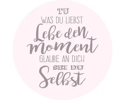Produktbild von Glasbild Lebe Den Moment Ø 20 cm