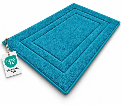 Immagine prodotto di Tappetino da bagno in spugna 700 g/m²  50 x 80 cm turchese