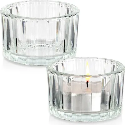 Image de Porte-bougies à chauffe-plat en verre 5,7 cm 2 pcs.