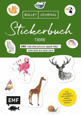 Produktbild von Bullet Journal Stickerbuch - Tiere: 600 Tiere aus aller Welt - von süß bis exotisch