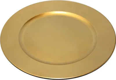 Immagine prodotto di Tovaglietta di plastica rotonda 33 cm oro - 6 pezzi
