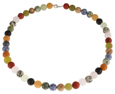 Multicolor-Kette-aus-Edelsteinen-Kugel