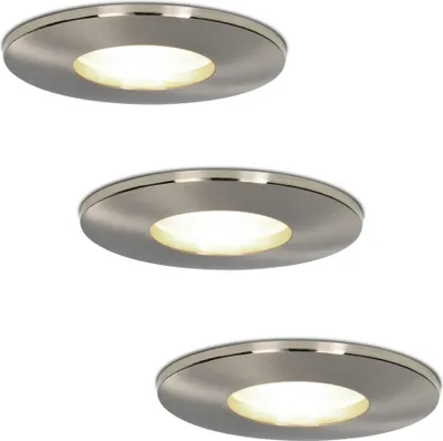 Produktbild von hoftronic LED Einbaustrahler 4W 4000K IP44 Aluminium 3er Set