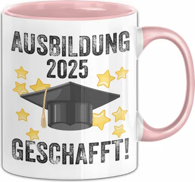 Produktbild von Trendation - Ausbildung Bestanden Geschenk Tasse Geschenkidee Bestandene Prüfung Abschluss 2023 Endlich Geschafft (Rosa)