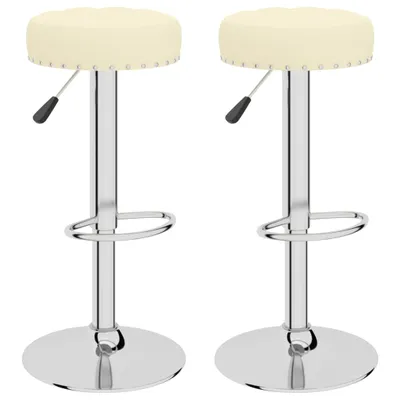 Immagine prodotto di vidaXL Sgabello da bar 2 pezzi. Tessuto crema