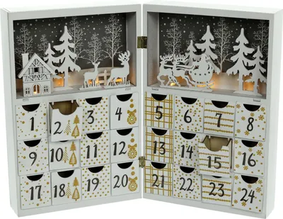 Obrázek produktu pro RETLUX RXL 440 Adventní kalendář s LED, velikost 39x4,5x30 cm, barva světla teplá bílá