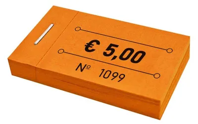 Produktbild von CombiCraft Wertmarken Block Orange € 5,00 - 5 Blöcke á  50 Abrisse