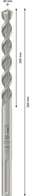 Obrázek produktu pro Příklepová vrtačka PRO SDS max-4, 20 x 200 x 320 mm