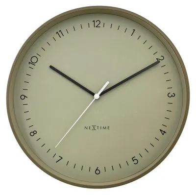 Zdjęcie produktu dla NeXtime 3543KI, Ściana, Zegar kwarcowy, Okrągły, Khaki, Metal, Bateria