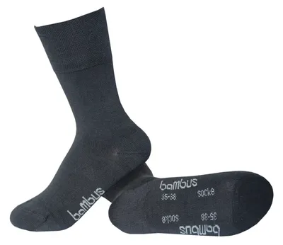 Produktbild von Wowerat 6 Paar Bambussocken ohne Gummidruck für Damen und Herren, Farbe:Anthrazit, Grösse:47-49