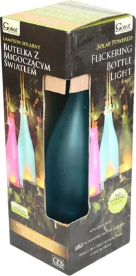 Produktbild von Blaue Dekoflasche mit Solarlichtquelle
