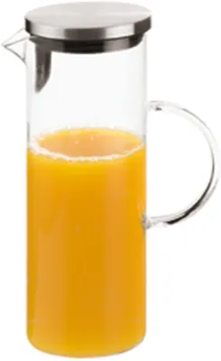 Produktbild von Paderno 44995-15, Karaffe, 1,5 l, Edelstahl, Transparent, Glas, Edelstahl, Rund, Edelstahl