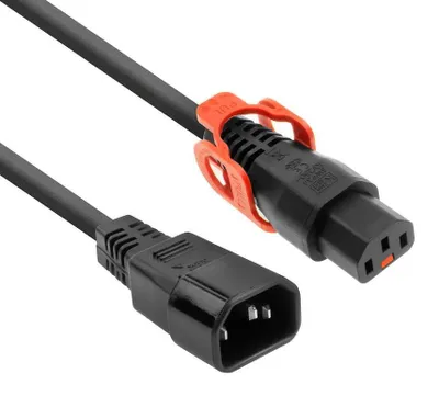Image de ACT AK5154 Câble d'alimentation Noir 1 m Coupleur C13 Coupleur C14 (AK5154)
