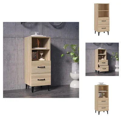 Zdjęcie produktu dla vidaXL Kredens dąb sonoma 34,5x34x90 cm materiał drewnopochodny - Kredensy