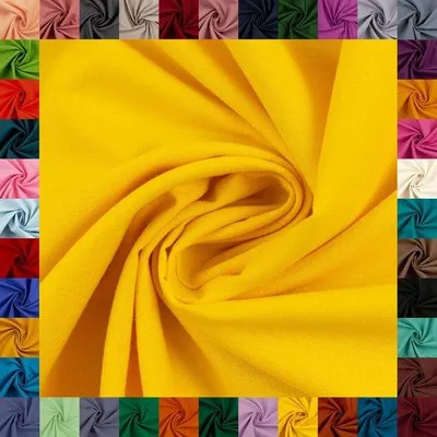 Image de Tissu uni 100 % coton, jaune, 2 m