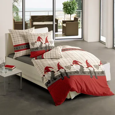 Produktbild von Traumschlaf Biber Bettwäsche Wichtelmänner 135x200 cm + 80x80 cm