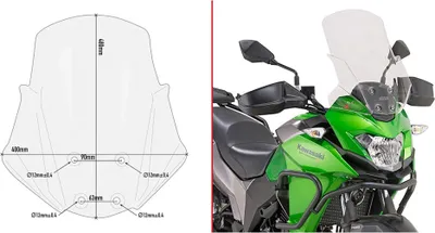 Produktbild von Givi D4121st Kawasaki Versys-x 300 Windschutzscheibe Durchsichtig  Durchsichtig One Size