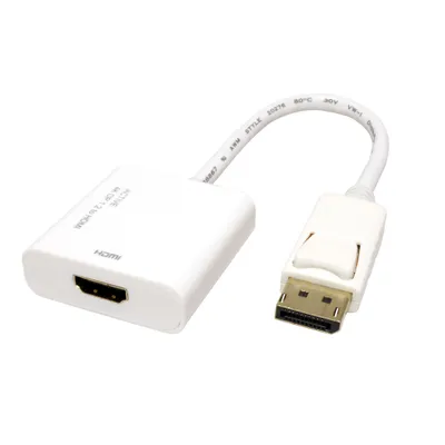 Obrázek produktu pro ROLINE Adapter DP-HDMI, 15 m, DisplayPort, HDMI, Samec, Samice, Bílá