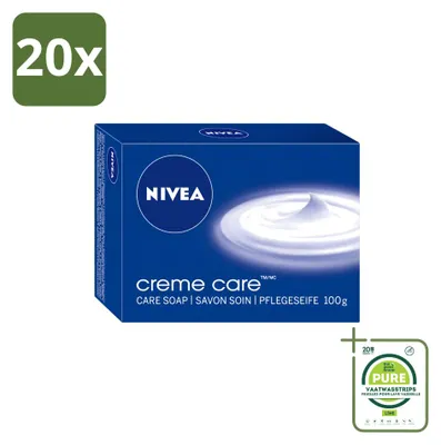 Productafbeelding van 20 x Nivea Crème Care zeep - 100 g - Grote verpakking - 20 stuks