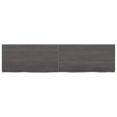 Produktbild von vidaXL Tischplatte Dunkelbraun 160x40x(2-4)cm Massivholz Eiche