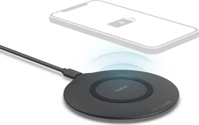 Produktbild von Hama Wireless Charger Kabelloses Smartphone-Ladepad, 15 W, Schwarz