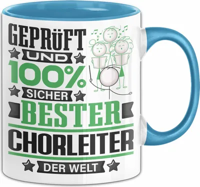Produktbild von Chorleiter Geschenk Lustiger Spruch für Chorleiter Geschenkidee Bester Chorleiter Der Welt (Blau)
