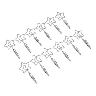 Imagen del producto de Clips para notas de doble cabeza, clips para fotos, sujetapapeles metálicos, clips de alambre para fotos, sujetapapeles de alambre, porta notas metálico