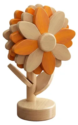 Produktbild von Holzuntersetzer mit Sonnenblumendesign
