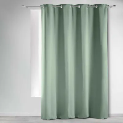 Zdjęcie produktu dla Wystrój wnętrz - Zasłona z oczkami (135 x 240 cm) - Nieprzezroczysta - Kolor szałwiowy