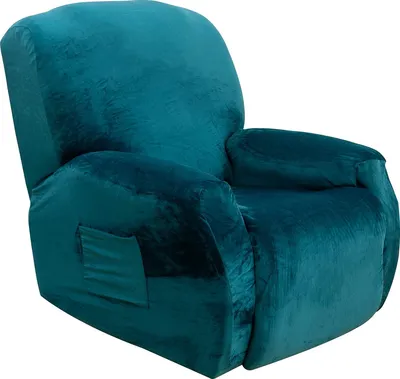 Obrázek produktu pro Topchances Stretch Cover for Recliner Armchair Cover, Recliner Chair Cover Armchair Cover for TV Armchair with Side Pocket, 1-sedák, zelený