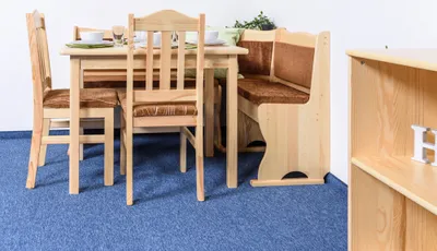 Produktbild von Moderne Eckbank Junco 244 aus Holz Natur/Braun mit Staufach 85x110x148 cm