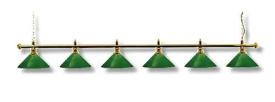 Produktbild von Billardleuchte Modell LONDON-SNOOKER, Länge 290 cm, 6 Schirme, Schirmdurchmesser 35 cm