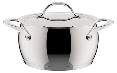 Image de Lagostina Orchestra Casserole Profonde Deux Poignées Avec Couvercle 20 Cm Acier Inox Fabriquée En Italie