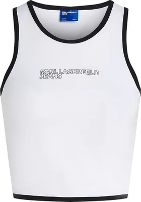 Produktbild von Karl Lagerfeld Outline Logo Kurzarm-t-shirt Weiß M Frau Weiß M