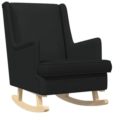 Image de vidaXL Fauteuil à bascule Noir 62 x 80 x 85 cm Tissu