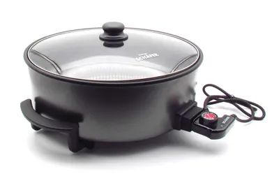 Produktbild von XXL Elektronische Multipfanne | Antihaftbeschichtung | Deckel mit Dampfabzug | 1500 Watt | Höhe 11cm