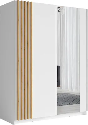 Produktbild von Vente-unique CALELA, Weiß, Garderobe, 5 Regale, 2 Tür(en), Weiß, Holz, Partikelbord