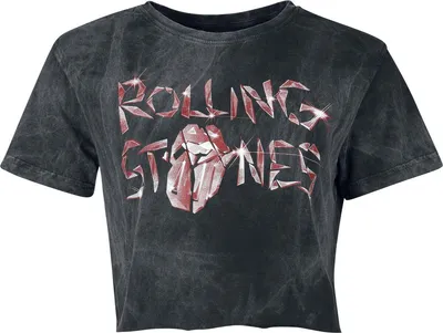 Produktbild von The Rolling Stones T-Shirt Damen Glass Logo charcoal L