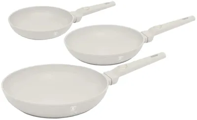 Produktbild von BerlingerHaus Bratpfannenset Matt Creme 3-Teilig - ø 20, 24 & 28 cm - geeignet für alle Wärmequellen - Standard Antihaftbeschichtung