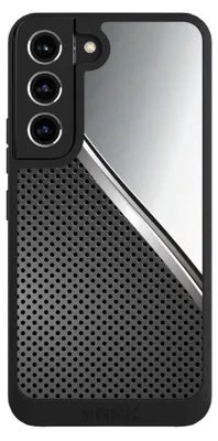 Produktbild von NIVOCASE Handyhülle für Samsung Galaxy S22  Hülle NIVOpure Case Schwarz Carbon Metall Stahl
