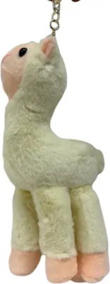 Immagine prodotto di Portachiavi lama di peluche - Morbido peluche giallo