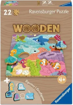 Immagine prodotto di Puzzle in legno Mondo sottomarino Ravensburger, 22 pezzi, dai 4 anni in su, con 5 Whimsies