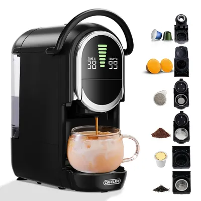 6-in-1 Kapsel-Kaffeemaschine, 20 Bar, Heiß/Kalt, 15 Temp., 7 Mengen