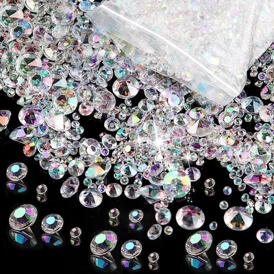 Image de Acrylique Diamants Déco Set pour Mariage Noël DIY 4200 pièces Transparent Dispersion Vase Remplisseur