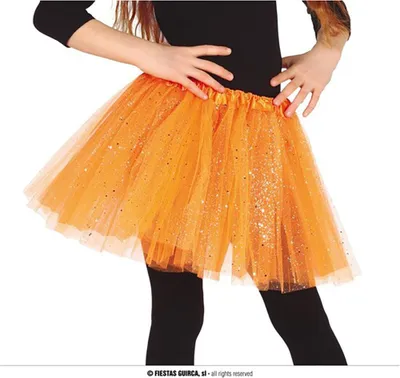 Immagine prodotto di Tutù arancione con glitter per bambini di circa 30 cm