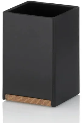 Produktbild von Trinkbecher Bad, Holz, Schwarz - Kela | Cube