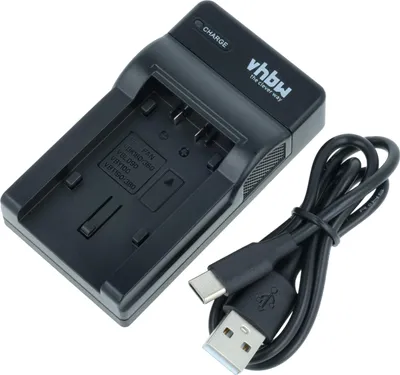 Produktbild von vhbw USB Ladegerät kompatibel mit Panasonic HC-V210, HC-V210M, HC-V210GK, HC-V110MGK Kamera Camcorder/Akku - Ladeschale, Ladeanzeige, 4,2 V